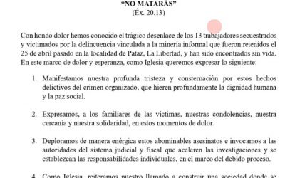 COMUNICADO DE LA CONFERENCIA EPISCOPAL PERUANA