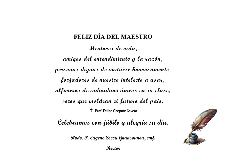 Feliz día del Maestro