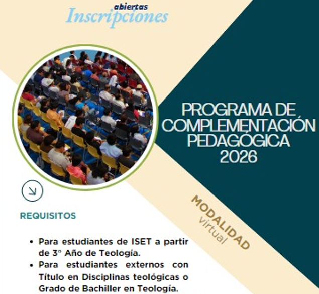 ¡Inscripciones Abiertas! Programa de Complementación Pedagógica ISET 2026 (Modalidad Virtual)